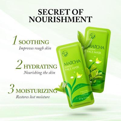 Matcha Sleeping Mask Treatment Peeling Purifying Blackhead Removal Mask Acne Tea Tree Deep Cleansing Wrinkles No-Rinse Moisturizing Skin Care Products