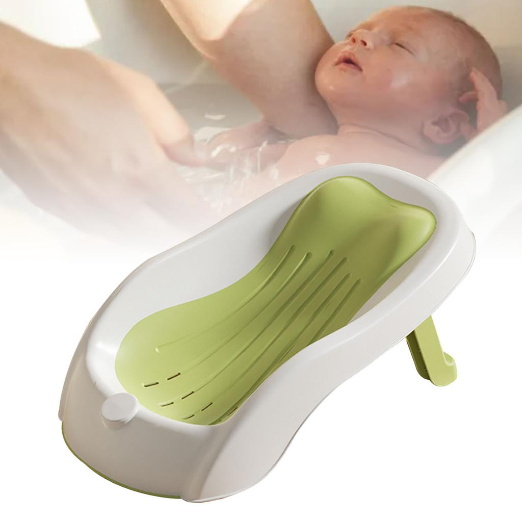 Baby Bath Support Non Slip Angle PP TPE Newborn Bathtub Seat for Home Travel