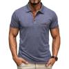 Men's Contrast Trim Short Sleeve Polo Shirt with Chest Pocket