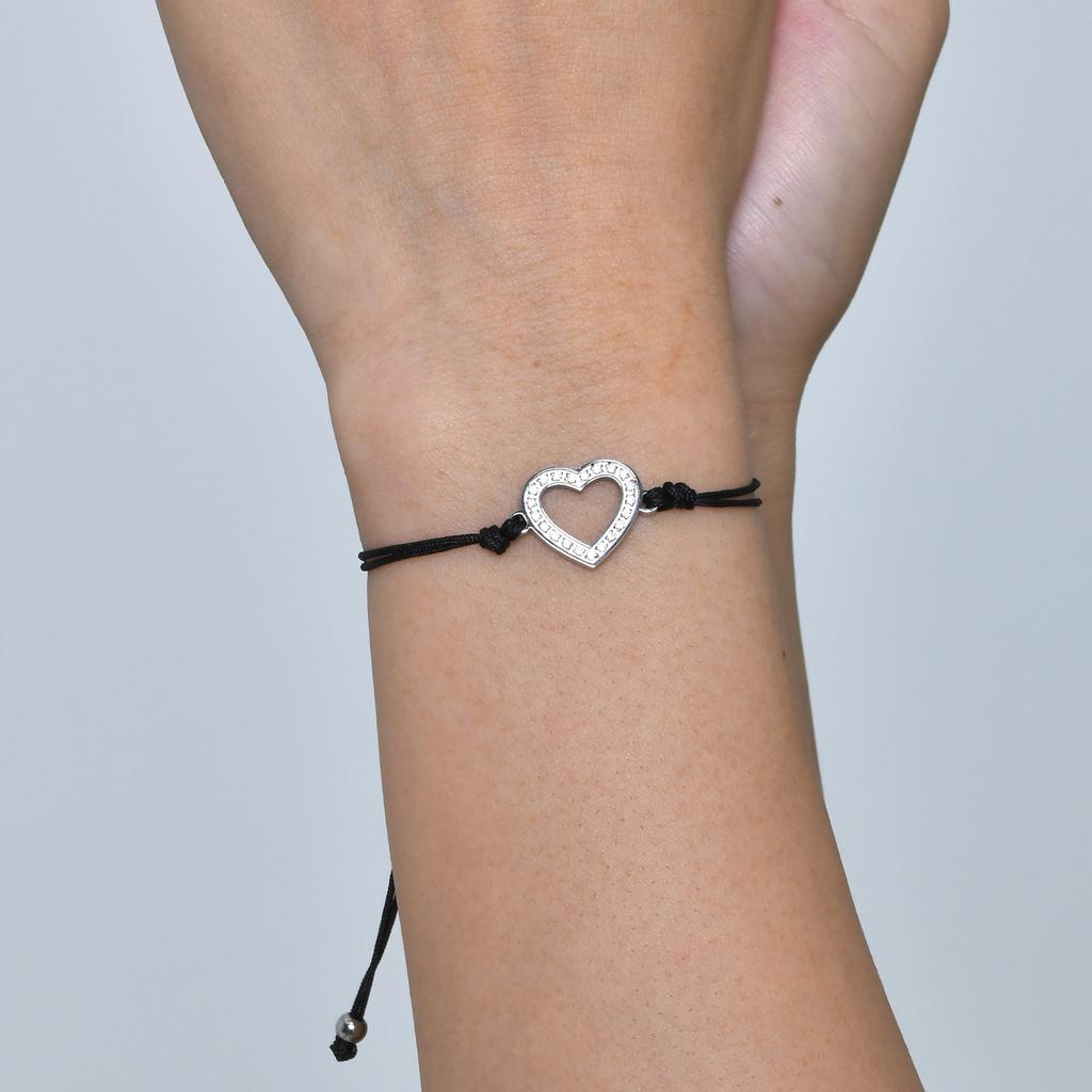 New Fashion Hollow Heart Set Bracelets Stainless Steel Handwoven Push-pull Handmade Bracelet for Woven Jewelry Gift
