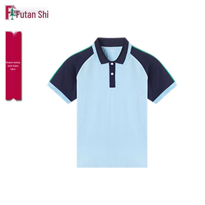 Qingyuan Schuluniformen - Cooles Sorona-Gewebe, Antibakteriell & Feuchtigkeitsableitend, Kurzarm & Shorts für Jungen & Mädchen.