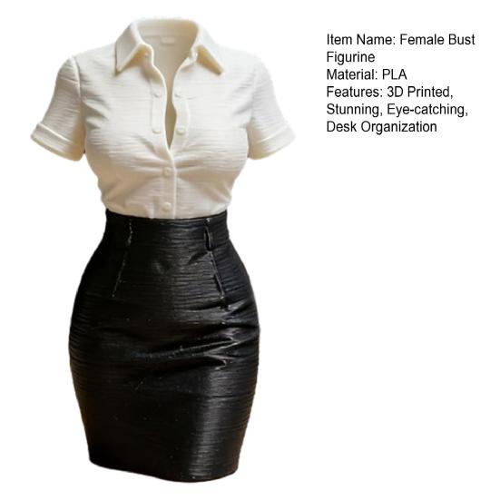 Statue de buste féminin Imprimée en 3D Figurine de buste professionnelle Art du corps humain Vase Porte-pinceaux de maquillage Stylo pour Décoration de bureau à domicile