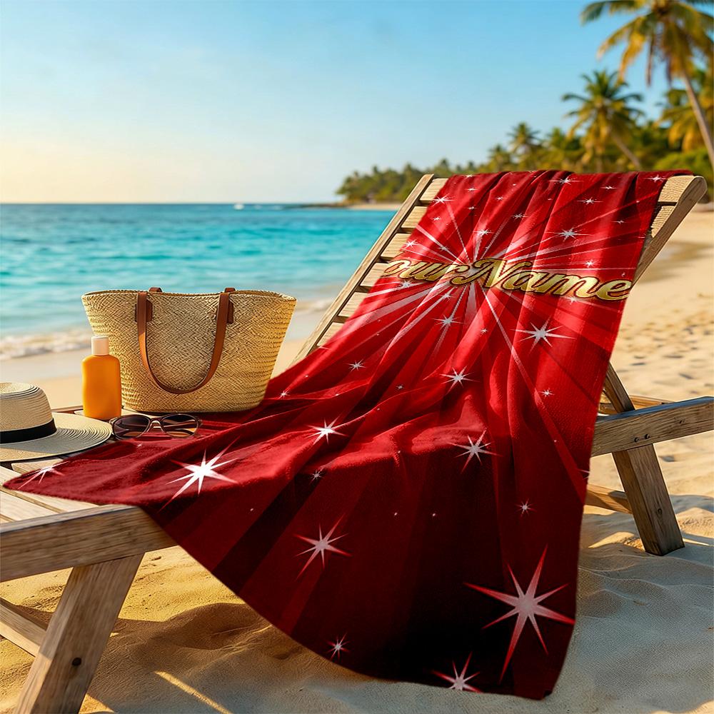Rose Customize Your Name Beach Towel Soft Durable Quick-Dry Portable for SwimmingBeachCamping Travel Beach AccessoriesGym