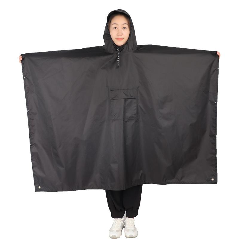 Outdoor 3 In 1 Military Raincoat Hooded Sleeve Waterproof Rain Poncho Motorcycle Rain Cover Camping Hiking Travel Rainwear Tent