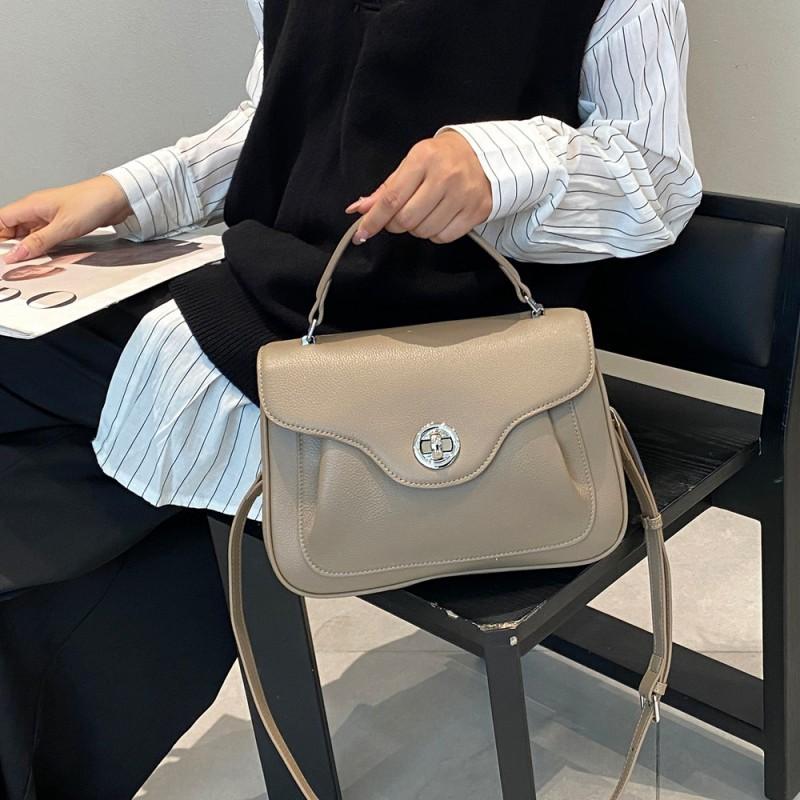 

Genuine Leather Women s Bag Small Square Toe Layered Cowhide Natural Throw Hand-held Crossbody Retro Casual Shoulder 28x10x18CM хакі