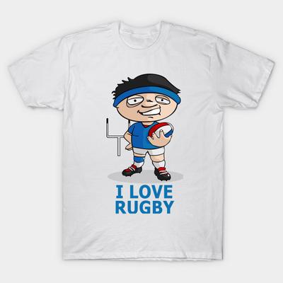 T Shirt Women I Love Rugby Harajuku Print Kawaii Tshirt Summer Short Sleeve Female T-Shirt Top Tee