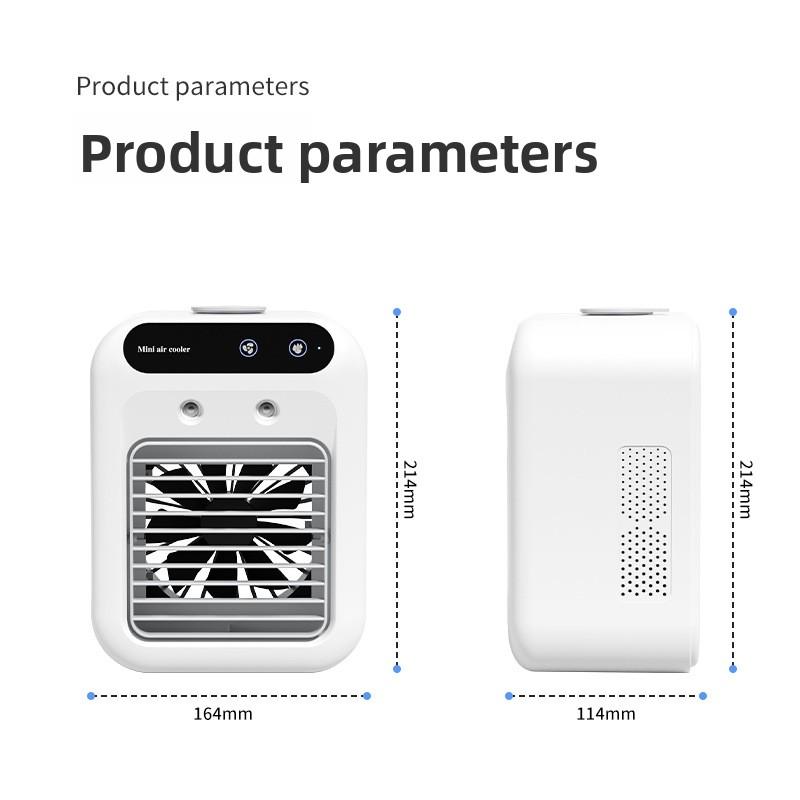USB Household Small Air Conditioning Fan, Spray Humidifying Mini Air Conditioning Fan, Desktop Cooling Fan, Dormitory Portable Fan