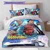 Back to Future Pattern Bedding Quilt Set Quilt Cover Pillowcase Home Decoration Gift (1 * duvet cover + 2 * pillowcase, without core)