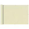VidaXL Balcony Screen Oxford Fabric 75x400 Cm Cream Windbreak Garden Shade 42336
