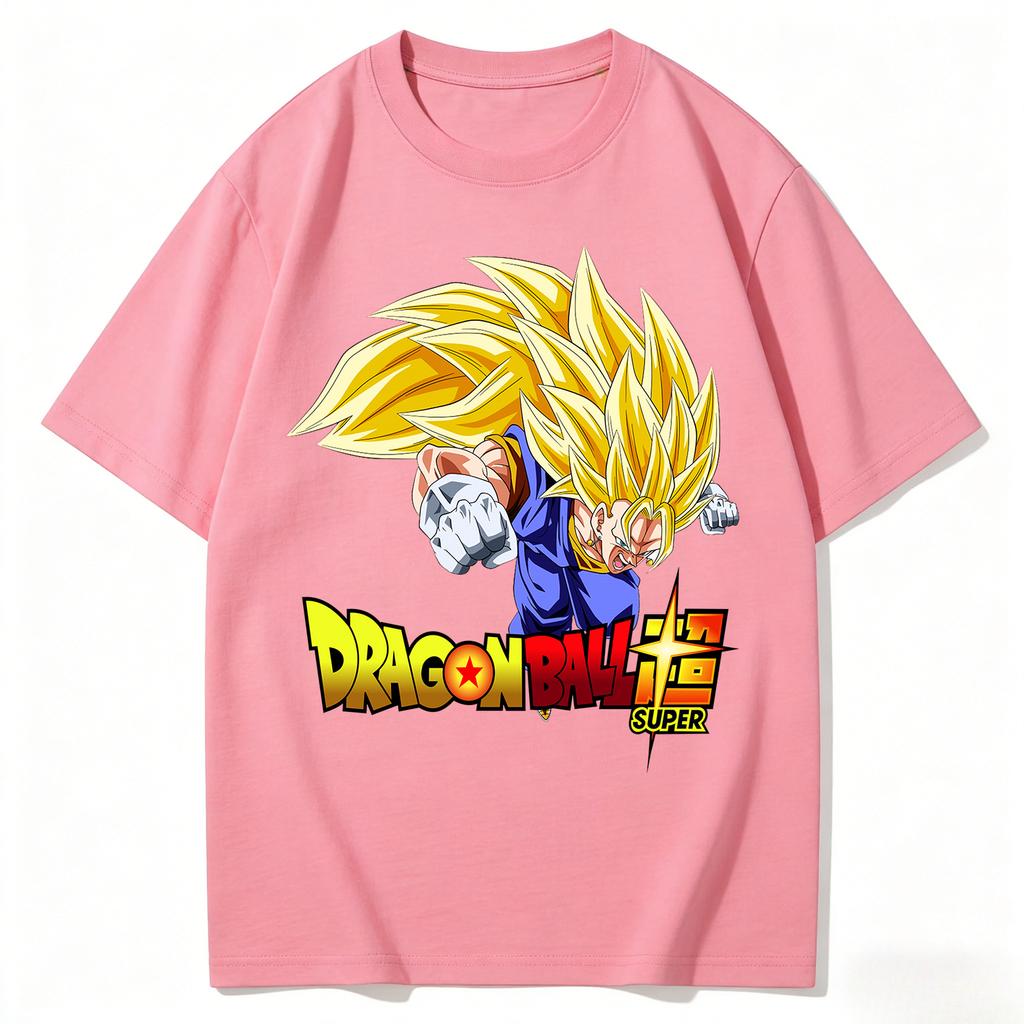 2026 New Dragon Ball Anime Goku Super Saiyan Printed Short Sleeve Tshirt Mens and Womens Tshirt Mens Tops Sports Tshirt