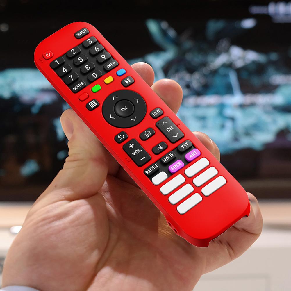 Silicone Protective Cover Anti-Slip Remote Control Washable with Detachable Anti-Lost Lanyard for Hisense EN2A30 EN2P30H EN2J30H