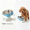 Hot Sale Elevated Anti‑black Chin Pet Bowl Stainless Steel Plastic Anti‑Tip Neck Care High Stand Pet Feeding Bowl