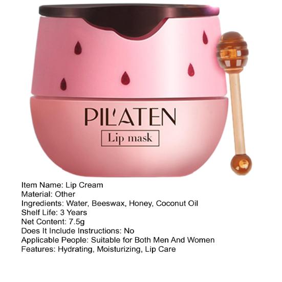 7.5G Vrouwen Lipcrème Aardbei Honing Smaak Hydraterend Vochtinbrengend Droge Gesprongen Lippen Nacht Herstel Waterige Slaap Lipbalsem Stick Meisjes Lipverzorging