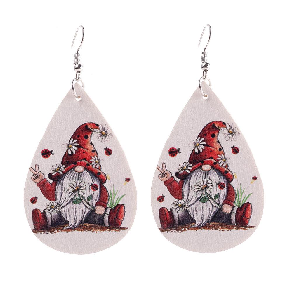 

Европейские и американские серьги-гвоздики с маленькими ромашками, карликовые рождественские, из ПУ кожи - Модный пасхальный подарок