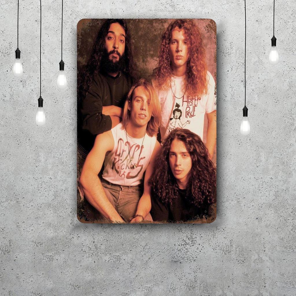 Soundgarden Band Vintage Metal Tin Signs Posters Decor Retro Metal Plaque Wall Art Decor for Garage Bar