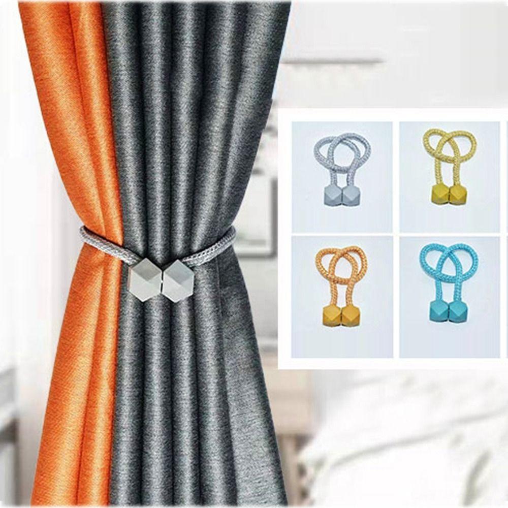 No Punching Magic Cube Buckle Thickened Magic Cube Curtain Tie Curtain Holdback Rope  Curtains