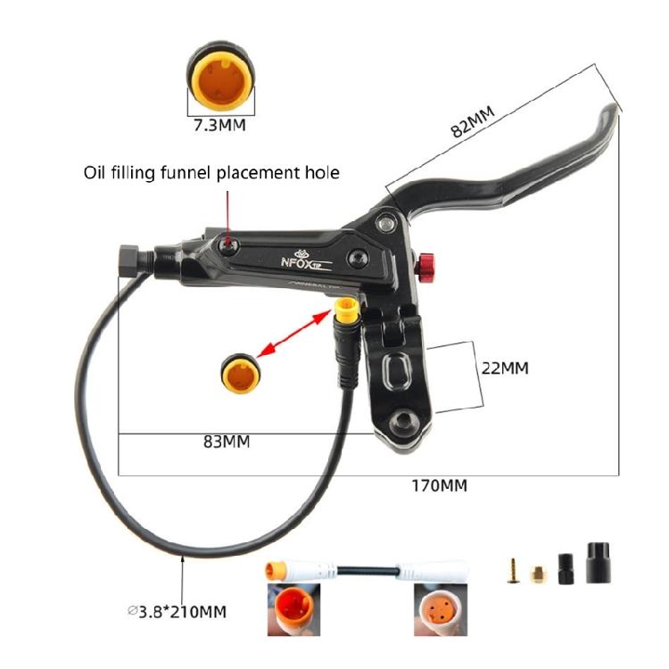 Hydraulische Scheibenbremsen Elektrische Fahrräder Bremshebel Elektrische Leistung Schließen Hydraulische Scheibenbremse für Elektrofahrrad/Roller