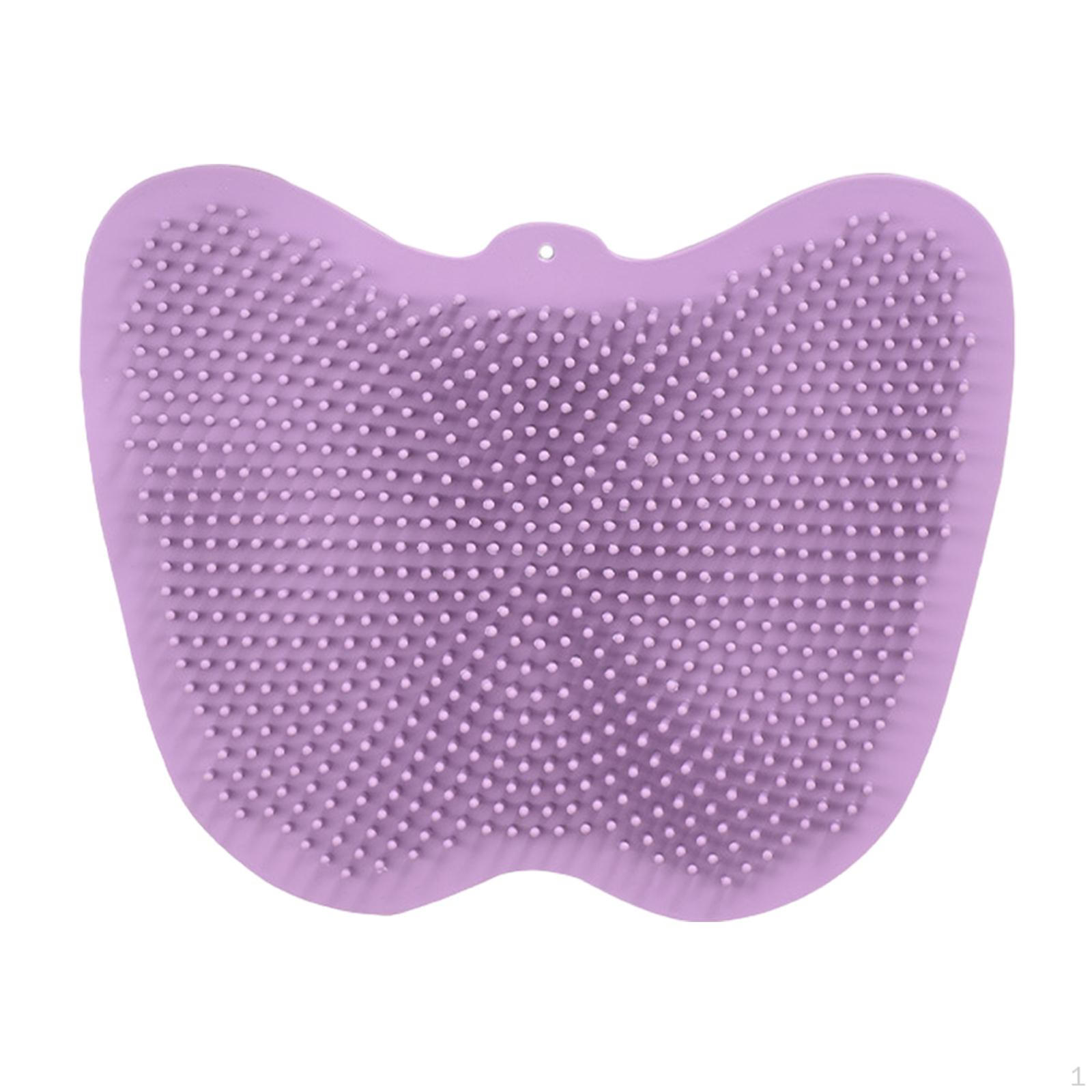 

Shower Foot Back Scrubber, Spa Brush, Versatile Bath Massage Pad with Suction Cups for Hotel фіолетовий