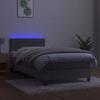 Sommier à lattes avec matelas - Maison Exclusive - 90x200 cm - Tête de lit réglable - Bande LED colorée