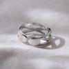 Adjustable Open Ring Set Couples Geometric Asymmetrical Design Plated Vintage Style Romantic Gift Him Her