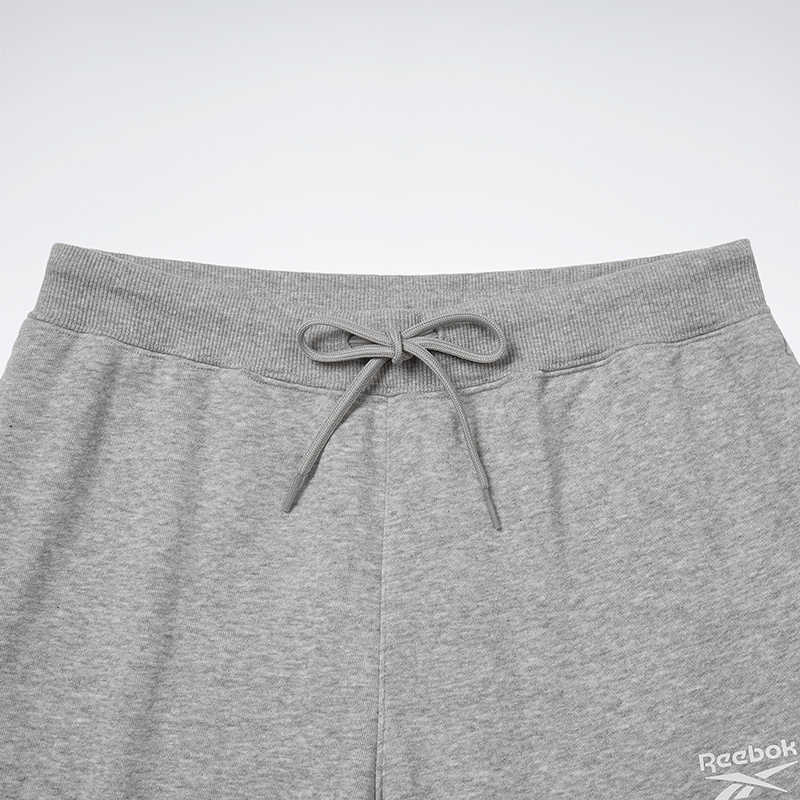 Reebok Solid Color Logo Mid-Waist Cuffed Knit Sports Pants Men Bottoms Gray GR8492