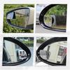 ZIMISI Fan-Shaped Blind Spot Car Mirror, 2" HD Glass Wide Angle Convex Mirror with Adjustable Stick, 360 Degree Frameless Rear View Mirrors for Car,