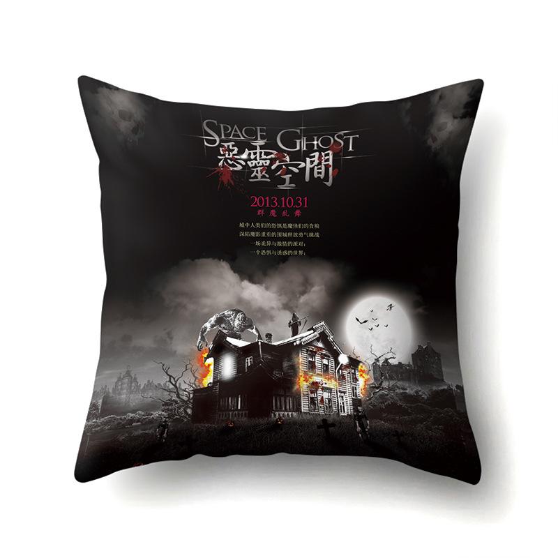 Halloween Pillowcase Car Waist Pillow Pumpkin Sofa Cushion Cover Office Home Living Room Pillowcase