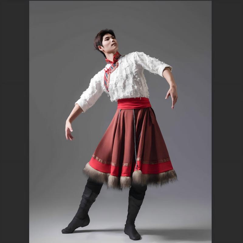 Men's Tibetan Dance Performance Costume