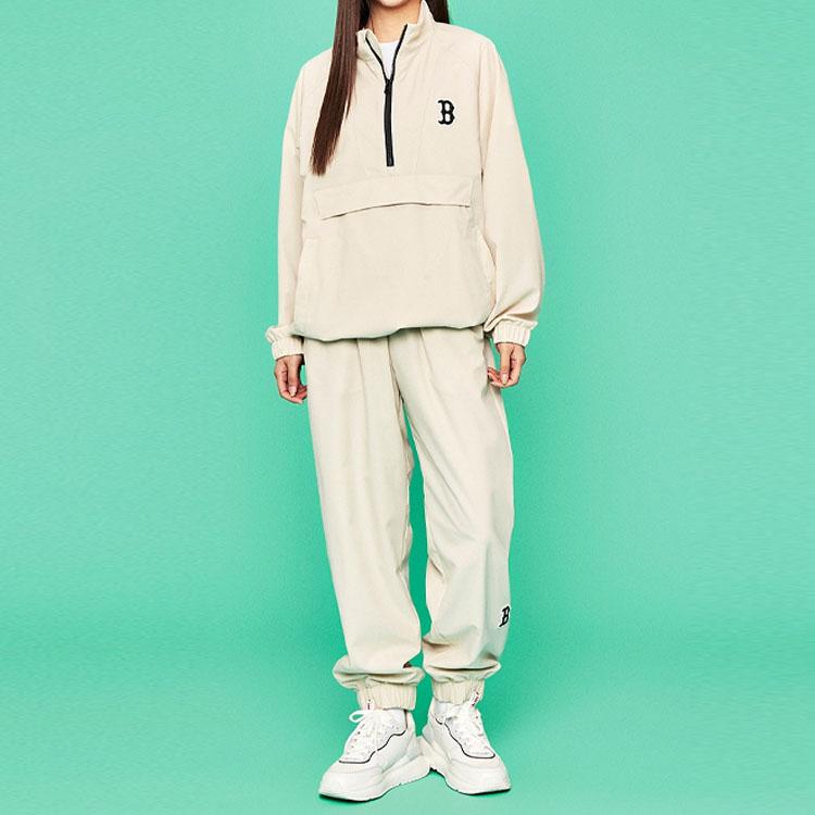 New MLB Knitted Sweatpants Unisex Apricot 3AWPB0131-43BGL