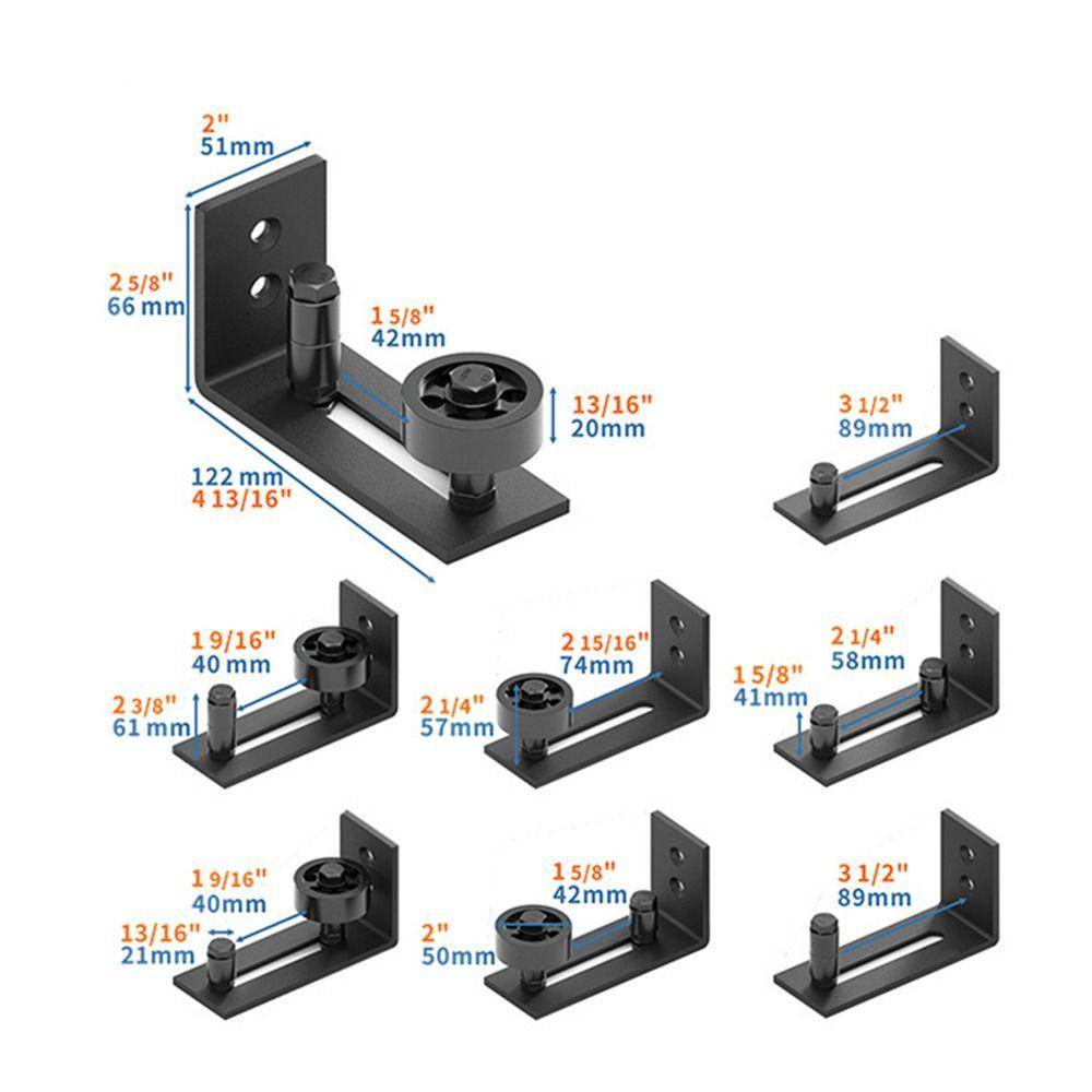 Stay Roller Door Slides Rails Adjustable Sliding Barn Bottom Sliding Door Guide  for Barn Door