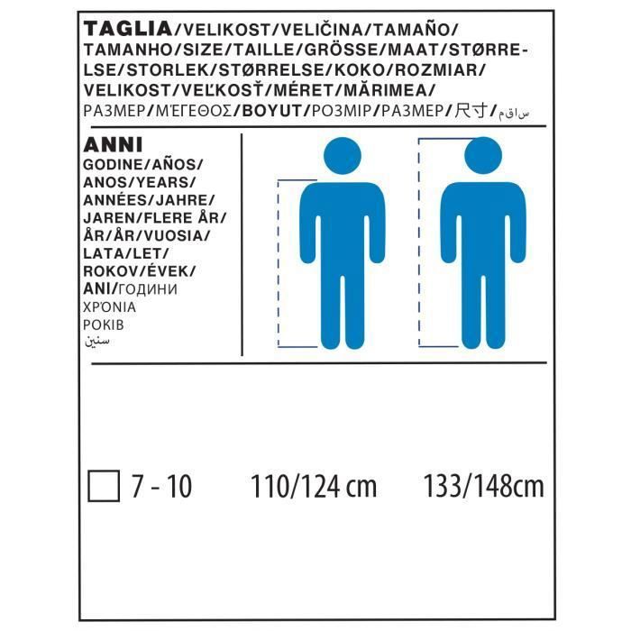 Costume de clown effrayant - CIAO - Taille 7-10 ans - Noir - Beige - Rouge