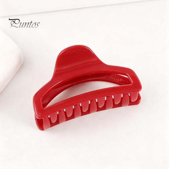 Non-slip Hair Clip Back Head Claw, Hollow Design Shark with Anti-slip Thick Claw Teeth, Lightweight Acrylic Shower for Long Macaron Color