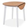 Folding Dining Table Round MDF White