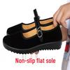 Women's Old Beijing Classic Black Cloth Shoes with Thick Soles – Ideal for Hotel Work or Everyday Wear