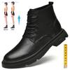 7CM Height Increasing Men Platform Boots Invisible Heel Men Boots Mens Leather Boot Male Elevator Shoes Lift Man Ankle Boots