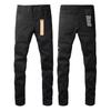 Mens Slim Fit Jeans Punk Style Distressed Printed Denim Pants Teens Casual Wear