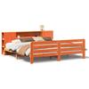 Solid Wood Bed without Mattress Wax Brown 180x200 cm Pine Wood