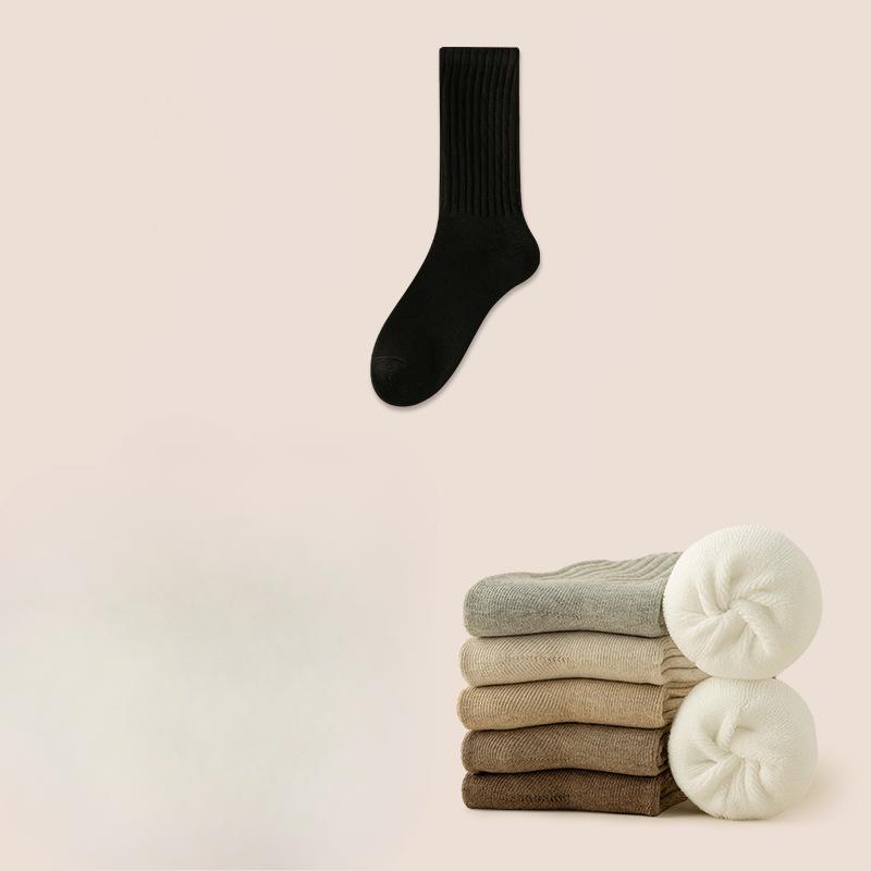 Men's Autumn and Winter Thickened Warm Looped Fleece Sleeping Long Socks