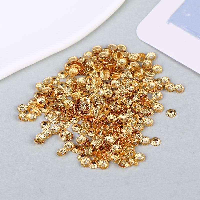 

[ZYAS]400Pcs 4MM Flower Socket Bead Hat Accessories For DIY Bracelet Jewelry Findings Hollow Spacer Beads Handmade Material
