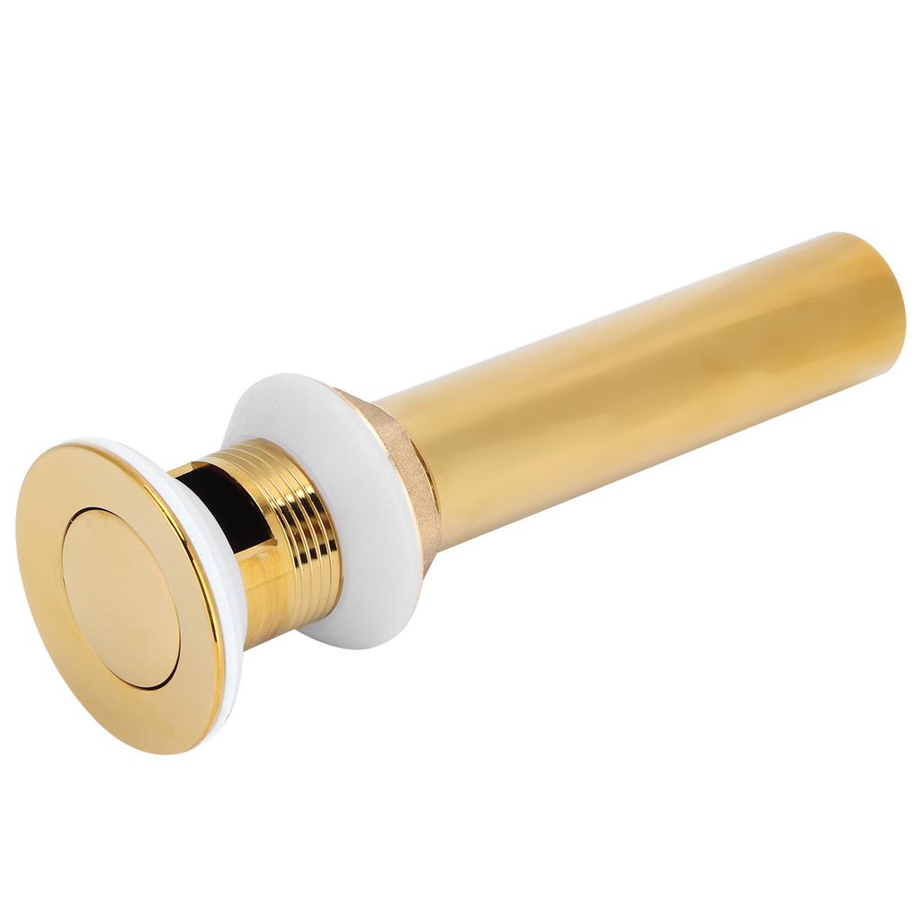Wash Basin Sink Drain Anti Clogging Bathroom Drainer Stopper Accessories Non Overflow Gold(Flap with Hole )