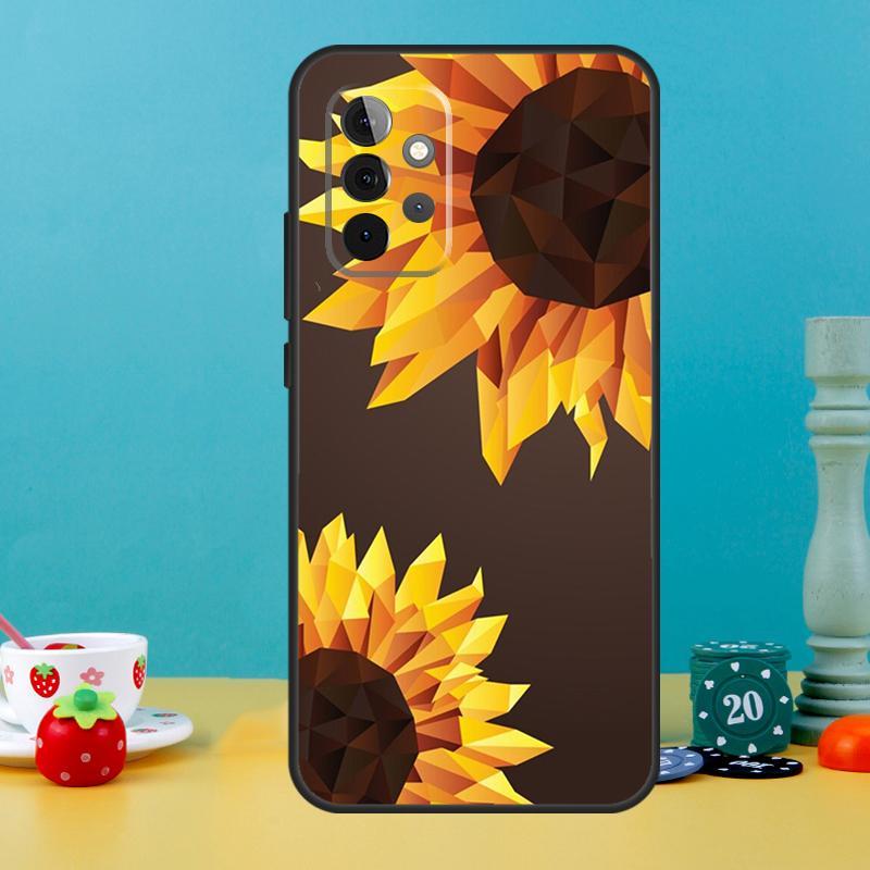 Sunflower Case For Samsung Galaxy A05 A36 A56 A26 A16 A53 A33 A13 A12 A32 A52 A55 A35 A15 A54 A34 A14