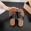 Niche Design Sense Sleeve Toe Casual Versatile Slippers Women's Outer Wear Summer New Soft Bottom Comfortable Beach Pinch Sandals