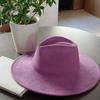 LIDHAY Western Style Suede Hat, Unisex Wide Brim Fedora Hat, Felt Panama Hat, Rancher Hat LIDHAY Western Style Suede Hat, Unisex