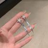 111 silver needle five-pointed star fringed stud earrings women's light luxury niche design high-end earrings fashion temperament earrings