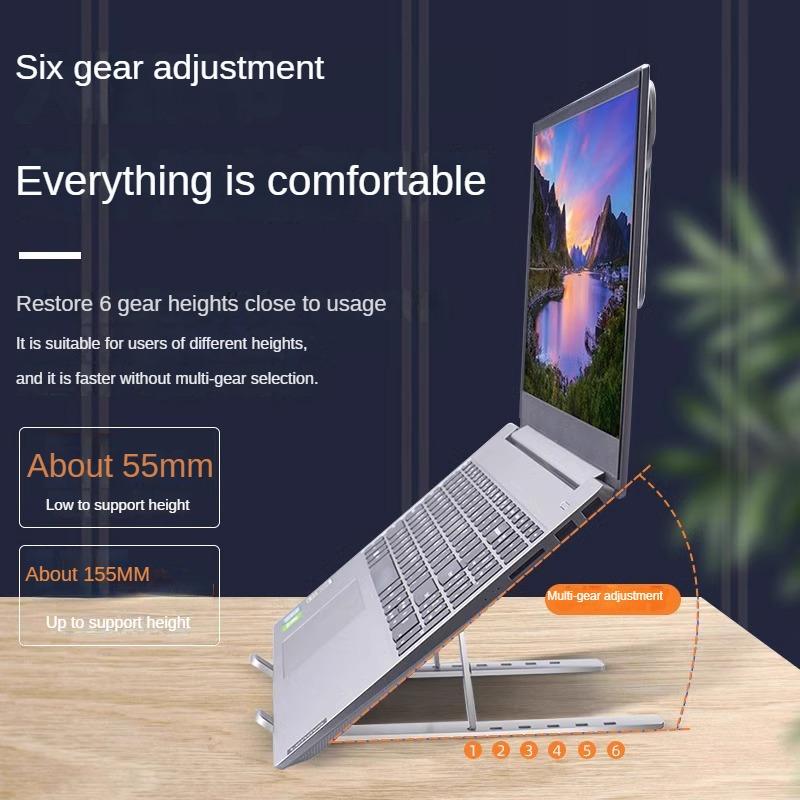 Sturdy Laptop Stand with Aluminum Alloy Support Bracket for 16-17 Inch Notebook/Desktop