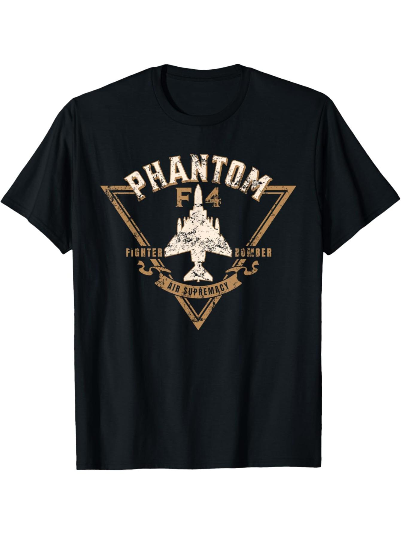 F-4 Phantom II Fighter Jet Aircraft Distressed Design-100% cotton summer O-neck short sleeve casual printed men s T-shirt. 3XL