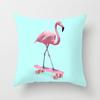 Pillow Print Cartoon Flamingo Grass Mud Horse Cushion Peach Leather Velvet Polyester Pillow Cover