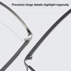 Ultra-Light Metal Alloy for Men Business Half Frame Myopia Hyperopia Astigmatism Anti Blue Light Prescription Optical Glasses