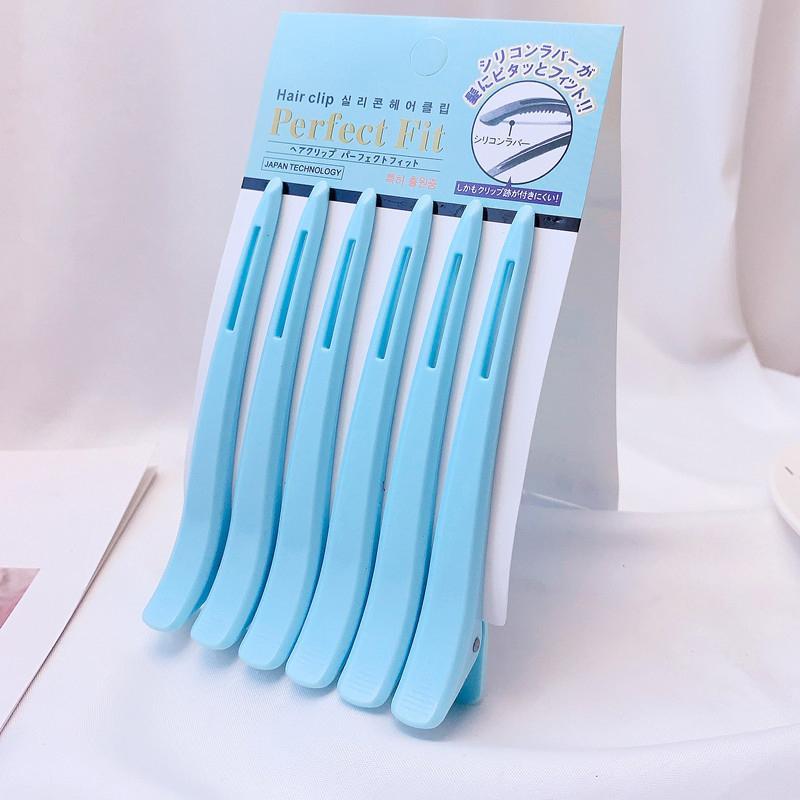 6Pcs Barbershop Accessories Long-Mouthed Duckbill Clip Hair Stylist For Hairdressing Barber Shop Styling Tool Care Beauty Health