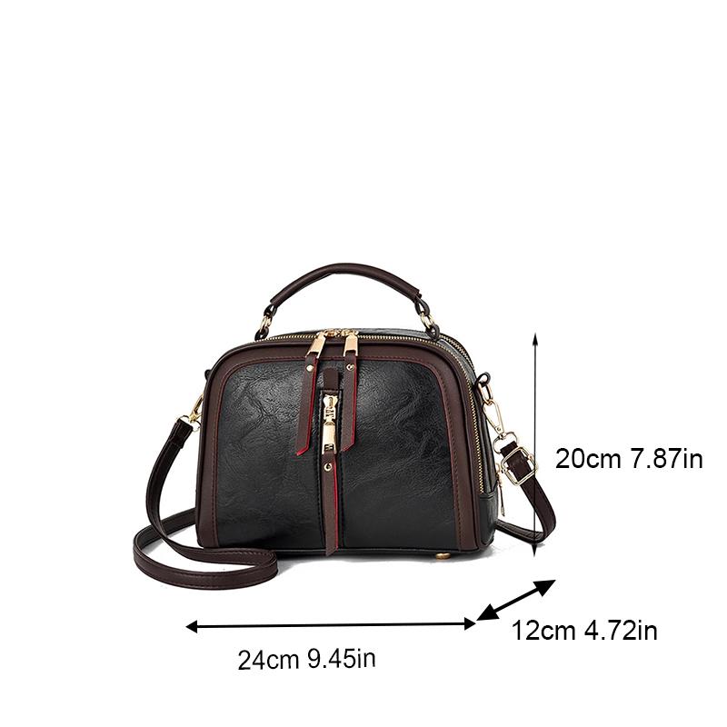 Vintage Crossbody Shoulder Bag for Women ,Designer Top-handle Handbags Purse, Female PU Leather Messenger Bag ,Totes